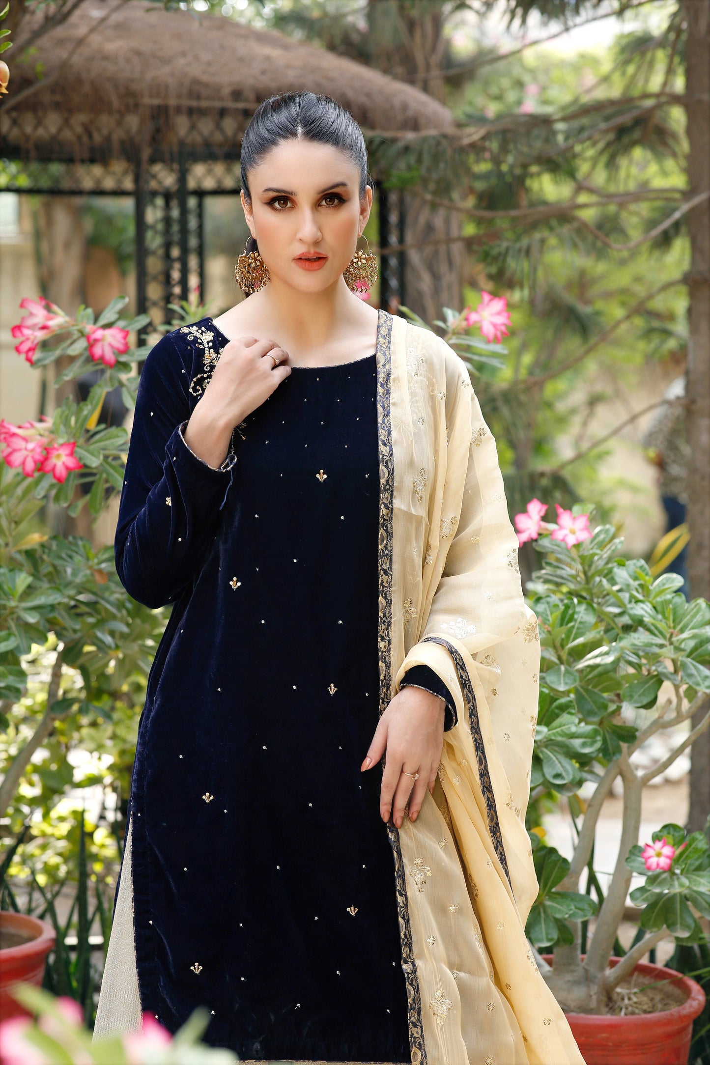 Blue Opulence- 3PC Velvet Suit-CEV20230804