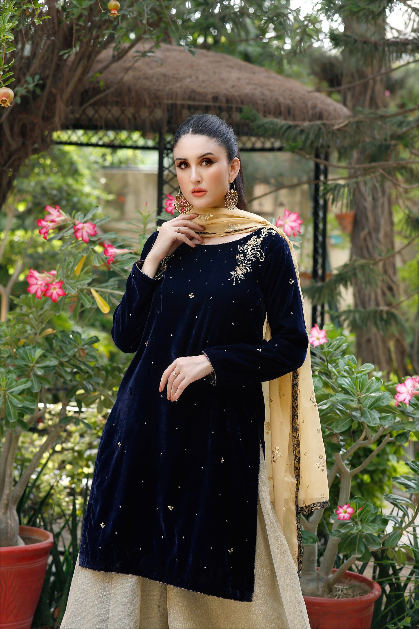 Blue Opulence- 3PC Velvet Suit-CEV20230804
