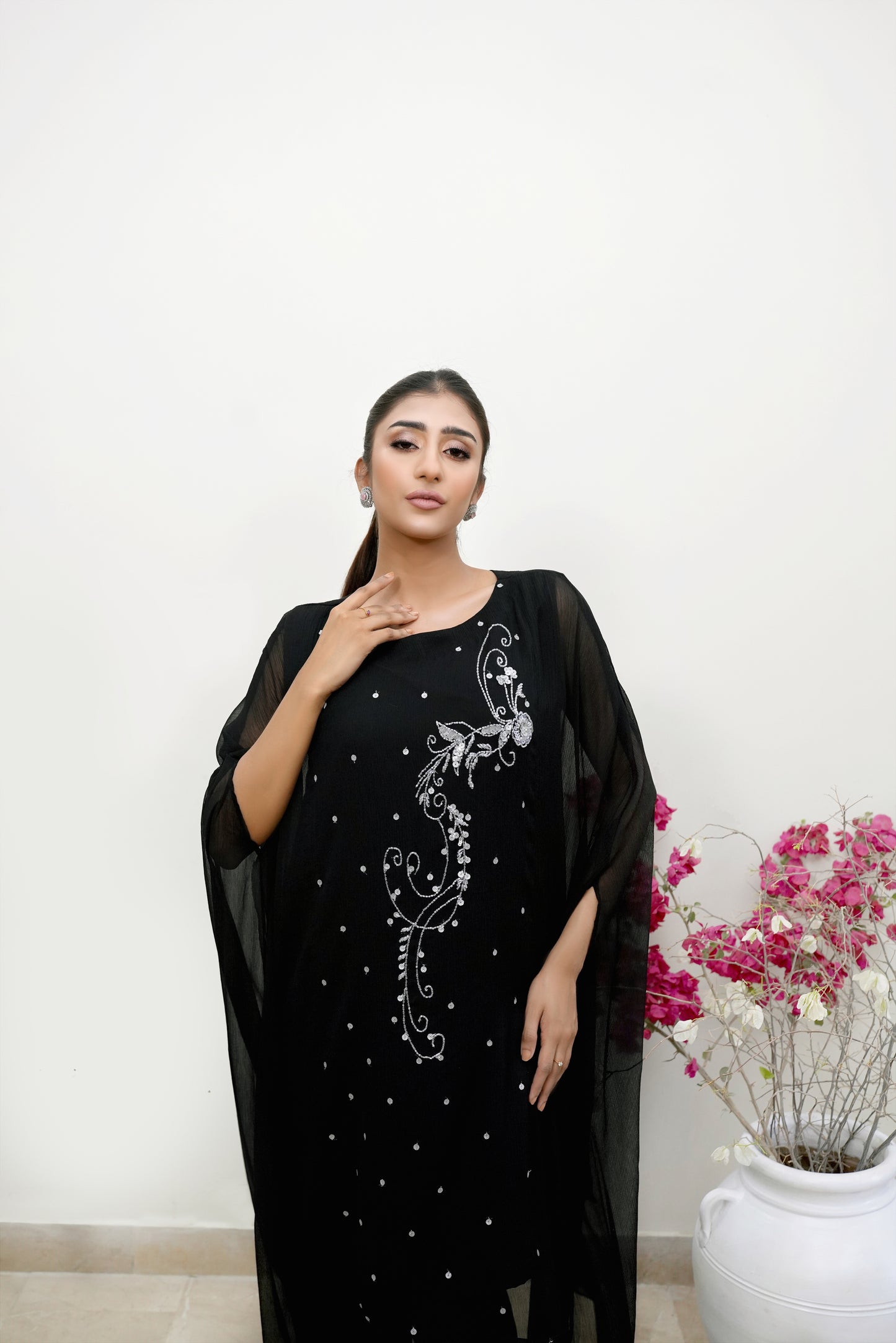 BLACK PONCHO-IRIS - 2 PC Suit - CK20251247