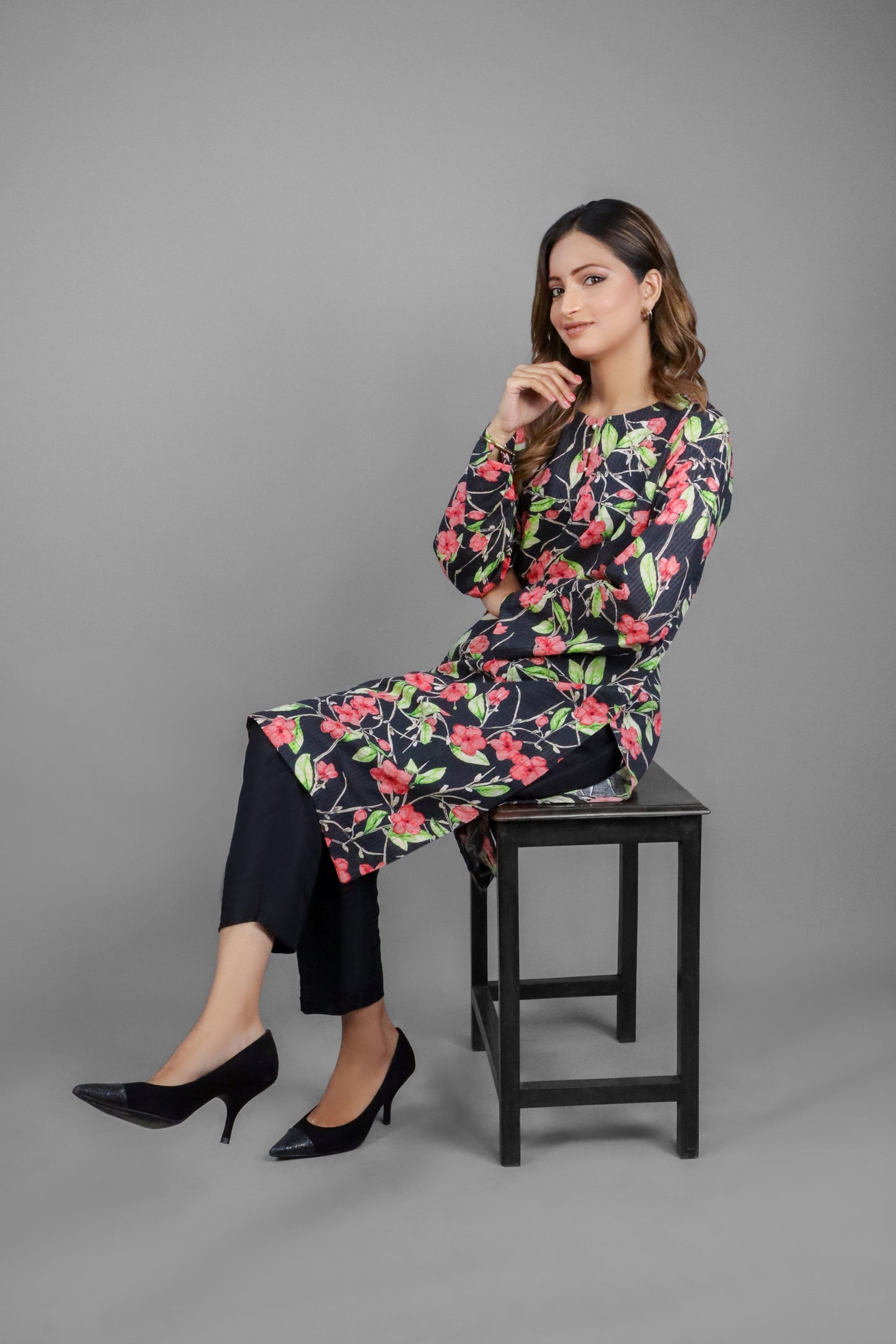 SASHA - PRINTED LAWN SHIRT - 1 PC - CK20251257