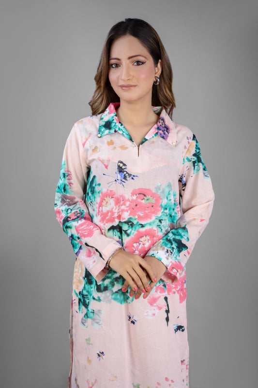 VIOLET - FLORAL LAWN SHIRT - 1 PC - CK20251260