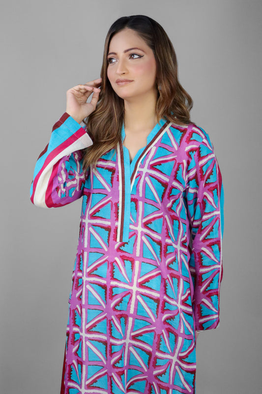 CARMEN - BREEZY LAWN SHIRT - 1 PC - CK20251258