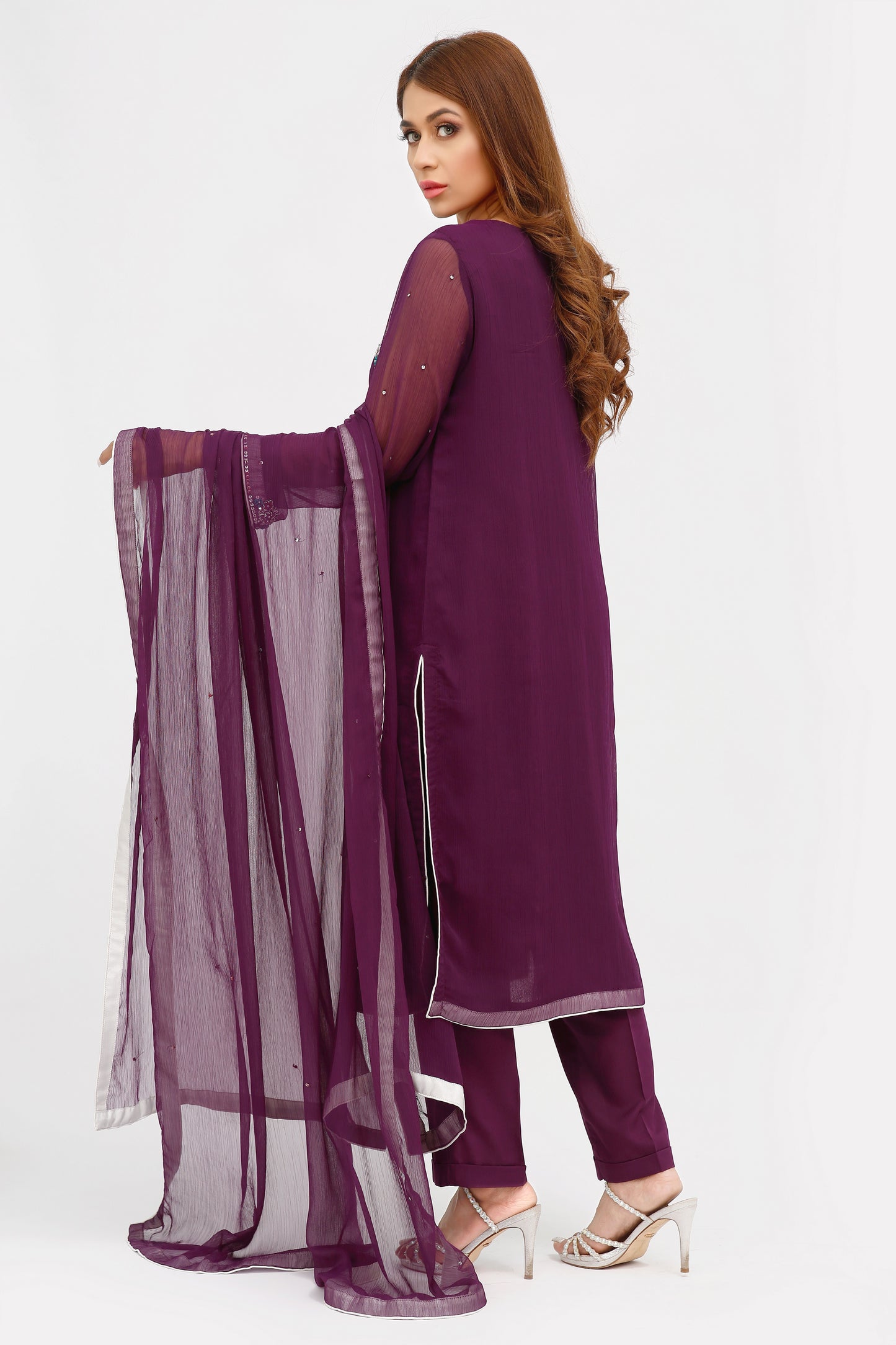 Garnet & Grace- 03 pc Chiffon Suit- CF0100122