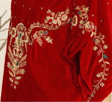 2PC Festive suit - Velvet Kaftan & Jamawar trouser