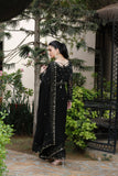 Black & gold, chiffon saree wedding/ formal wear