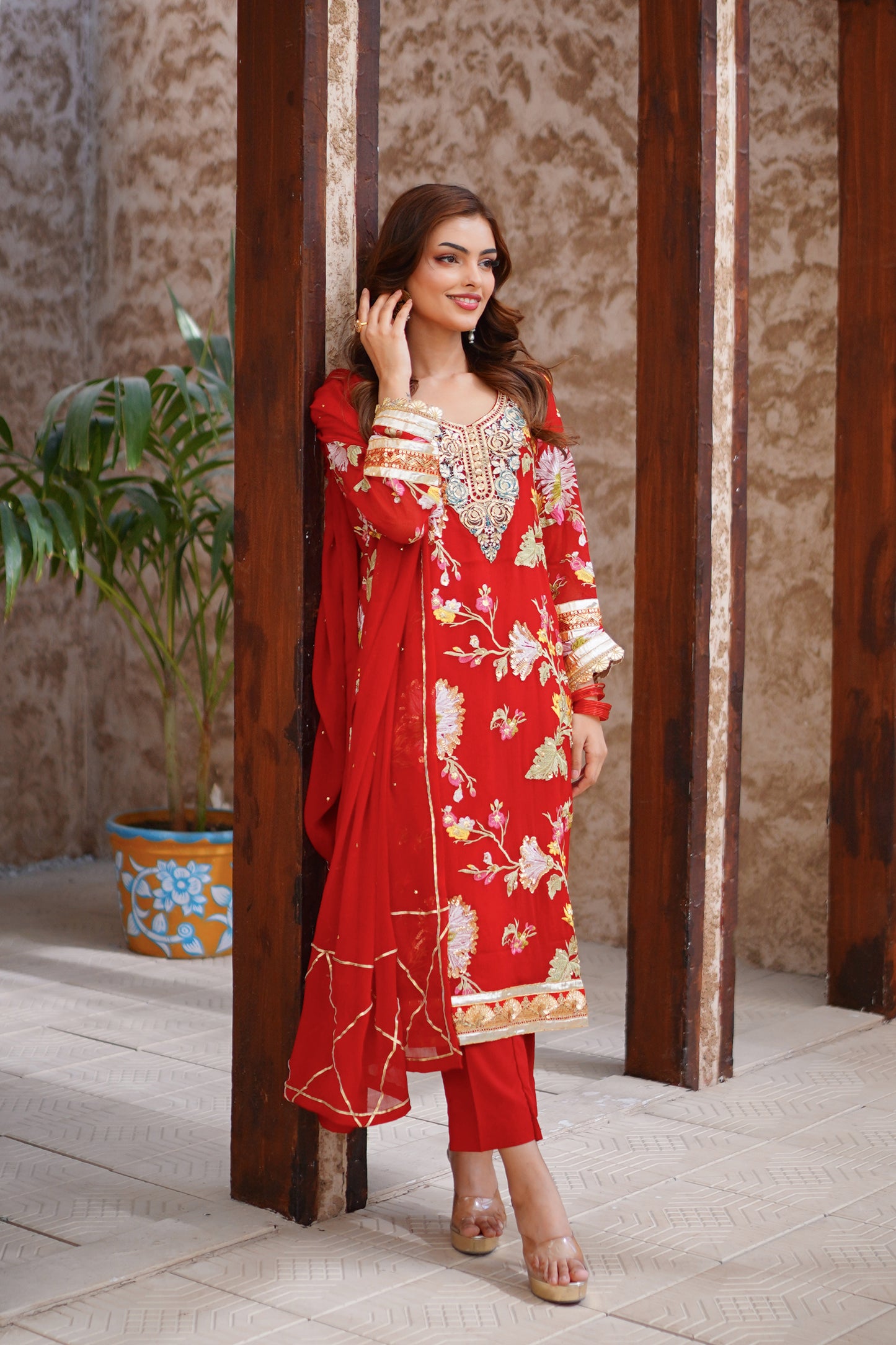 Floral Cascade (Red)