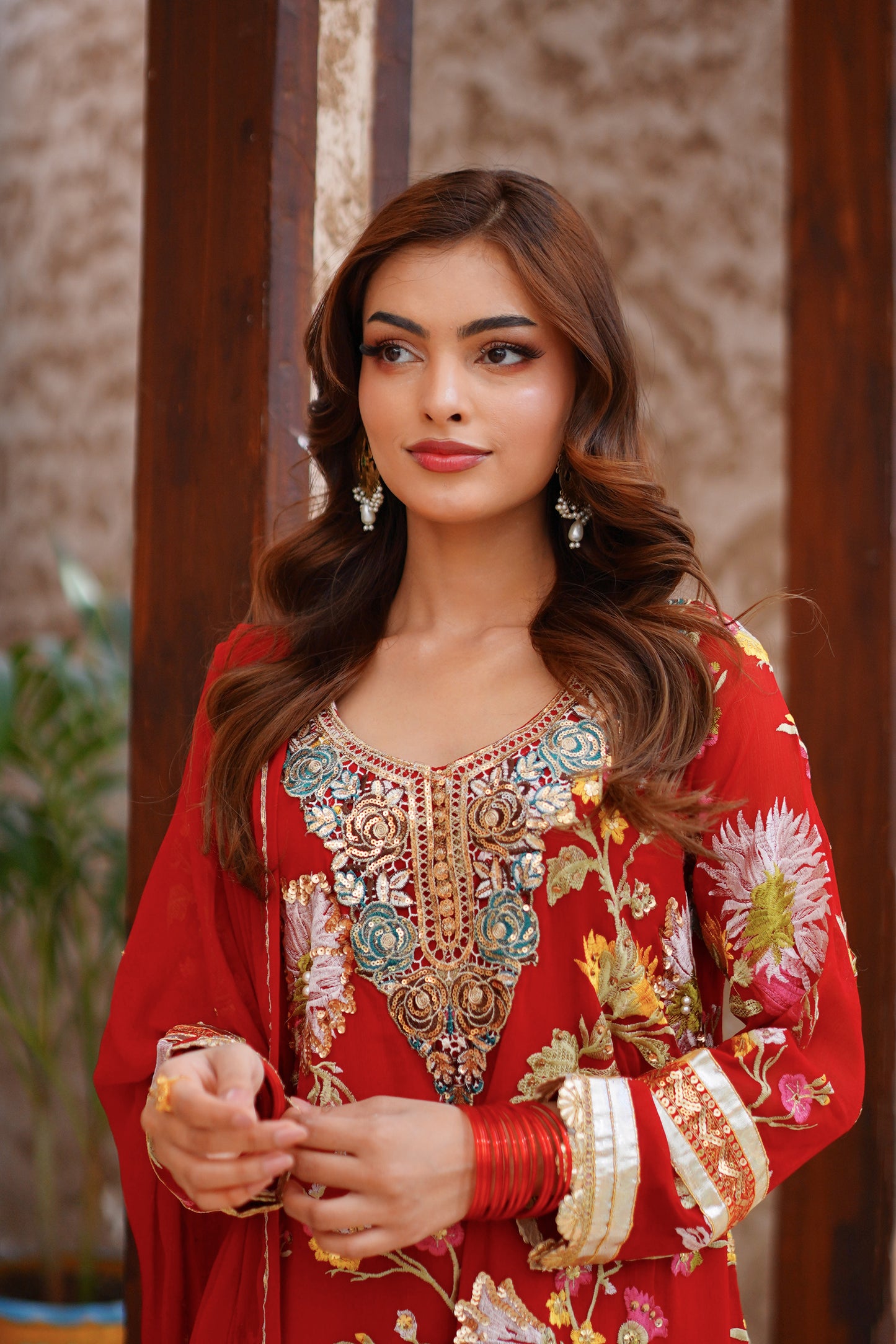 Floral Cascade (Red)