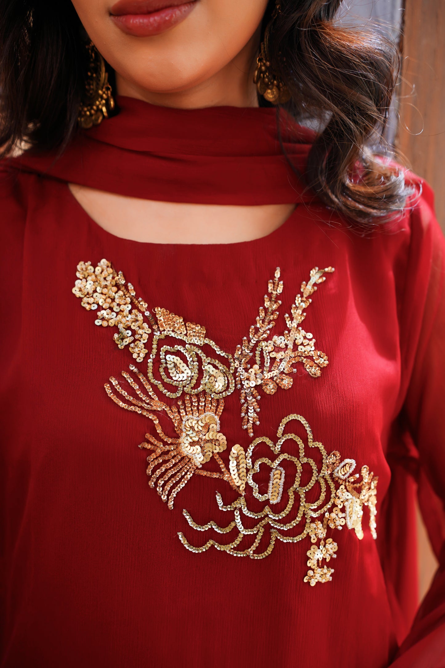 Jade & Ruby - Maroon