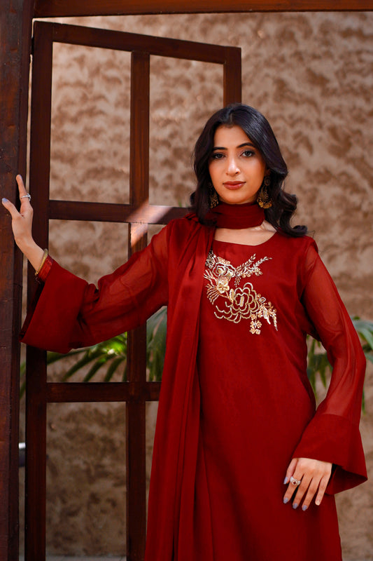 Jade & Ruby - Maroon